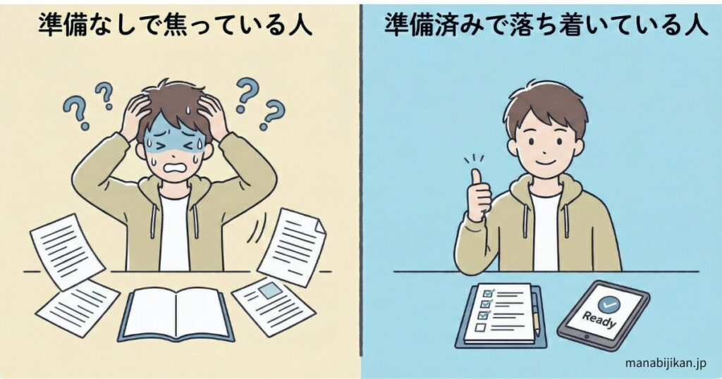 話す前に考える時間がある