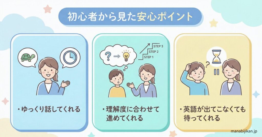 初心者から見た安心ポイント